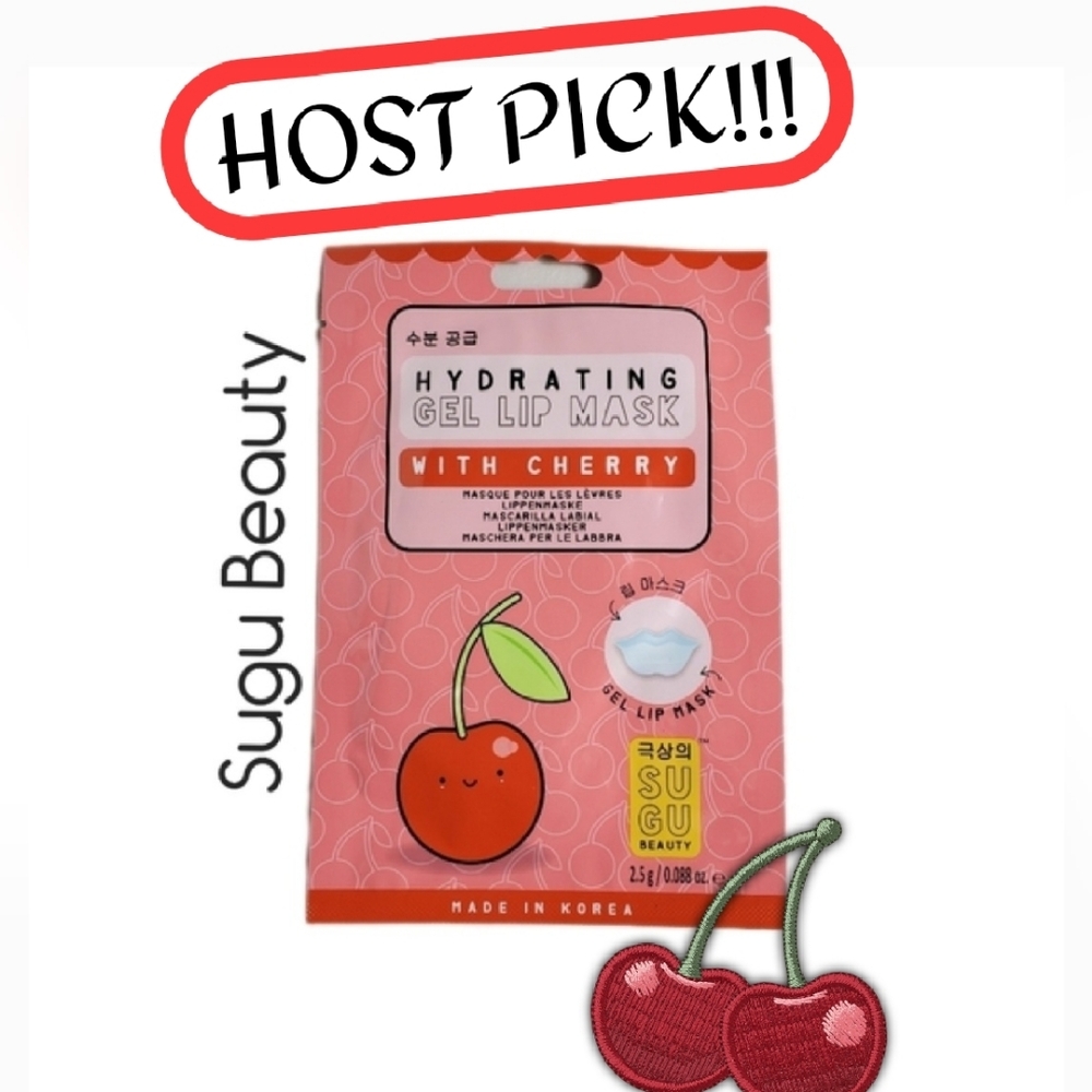 💜 HOST PICK 🍒 Sugu Beauty Womens Lip Skincare Cherry Gel Lip Hydrating Mask